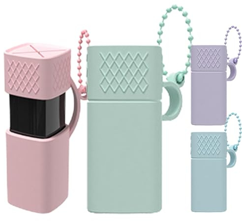 Porte-Rouge à lèvres, Porte-Rouge à lèvres pour Portefeuille | Étui portable en silicone pour gloss à lèvres, étui de rangement pour rouge à lèvres, 4 pièces, protection de rouge à lèvres