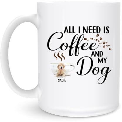 Drinking Cup Coffee and My Dog Stoneware Coffee Mug Modern Coffee Mug Reusable Jumbo Mug for Beer Kitchen 330Ml