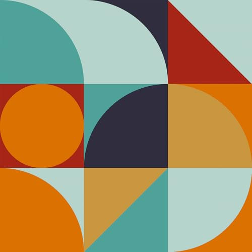 VaryPaper Carta da Parati Geometrica Colorato 44.5cmx200cm, Pellicola Adesiva Retro per Mobili Fantasia, Adesiva Muro Bambini Cameretta Soggiorno Armadio