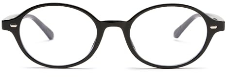 FEISEDY Vintage Oval Blaulichtbrille Damen Herren Computerbrille Blaulichtfilter Nerdbrille B0242