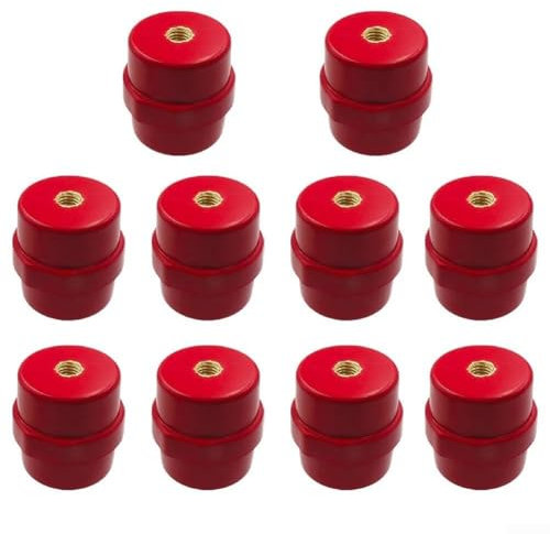 Rotes Sammelschienen-Isolator-Set, 10 Stück, SM35 M8, entwickelt für effiziente elektrische Isolierung und sichere Installation