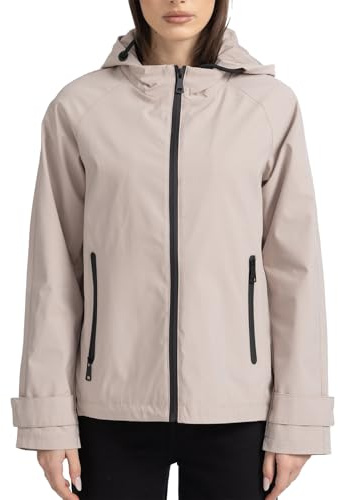 Giacca Softshell da Donna con cappuccio Giubbino Leggero Antivento