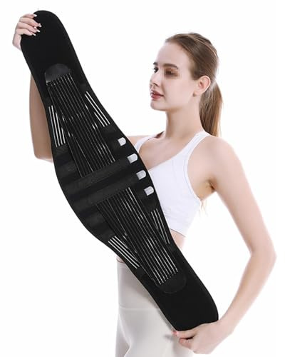 Magnettherapie-Rückenbandage Selbstwärmender Rückenstützgürtel Für Taille Und Bauch Mit 25 Magneten Zur Wärmeabgabe Lendenwirbelsäulendekompression Bei Bandscheibenvorfall Und Ischias(Black,L)