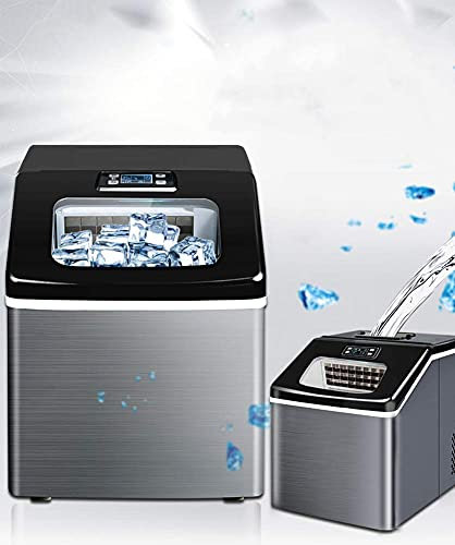 Ice Maker,Countertop Ice Machine Ice Cubes 24 H Portable Ice Cubes Maker 12-20 Min Automatic Cleaning Kitchen Home Bars milk tea shop