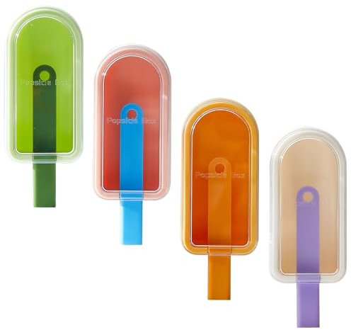 Formes De Glace Crème Glacée Sur La Tige - Glace Lolly Moule Popsiclee Ensemble | Formes De Glace Formes Réutilisables La Crème Glacée, 4 Morceaux De Formes De Silicone Pour La Glace Sur La Tige Avec
