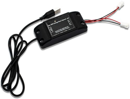 Muuookka Tuya WLAN-Garagentoröffner (433 MHz) mit Festem Rolling-Code-Empfänger, Türsensor und Universellem Netzteil (AC 85-250 V, USB 5 V)