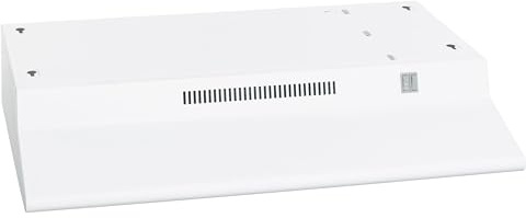 GE Under Cabinet Range Hood | 30-Inch Kitchen Exhaust Fan with 2 Speeds, Cooktop Lighting & Included Filter | Kitchen Essentials | Top or Rear Exhaust Capability | Non-Vented | 170 CFM | White