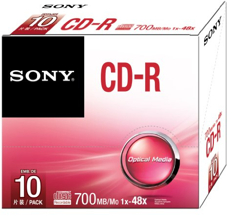Sony 10CDQ80SS - Pack de 10 CD-R, 700 MB (80 Minutos)