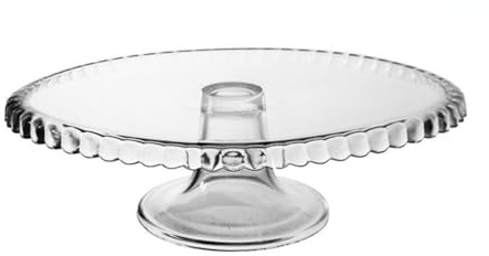 DONREGALOWEB DRW Poggiatorta con piede e campana in vetro trasparente per torte o cupcake