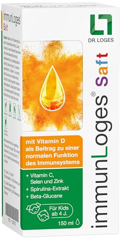 immunLoges Saft, 150 ml, Unterstützung für das Immunsystem | Hochwertige Mikronährstoffe für eine normale Funktion des Immunsystems