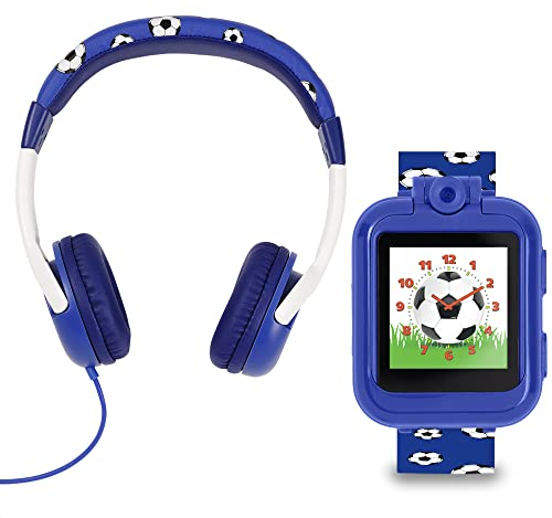 Tikkers Blue Football Interactive Kids Smart Watch & Headphone Set TKS02-0004