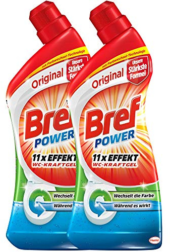 WC Bref Power Kraftpaket Gel 1L, 2er Pack (2 x 750 ml)