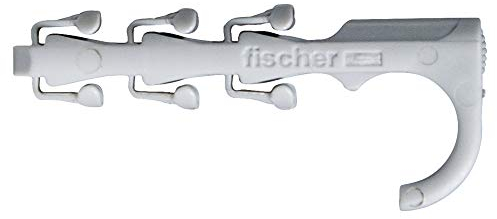 fischer Steckfix SF plus ES 18, Dübel, Schlaufe und Schraube in einem, Einhandmontage, Hohe Haltekräfte durch Sperrriegel, 100 Stück