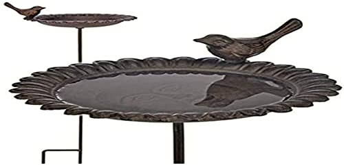 Unbekannt Vogeltränke Gusseisen antik-braun mit Stab
