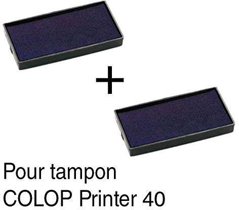 Tampone di inchiostro per timbro COLOP Printer 40, 59 x 23 mm, 2 pezzi Nero