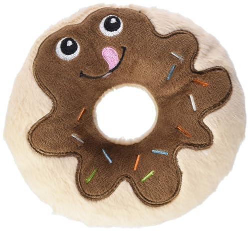 Karlie Juguete para Perros de Peluche con Forma de Donut de Chocolate, Longitud: 14 cm, Color marrón