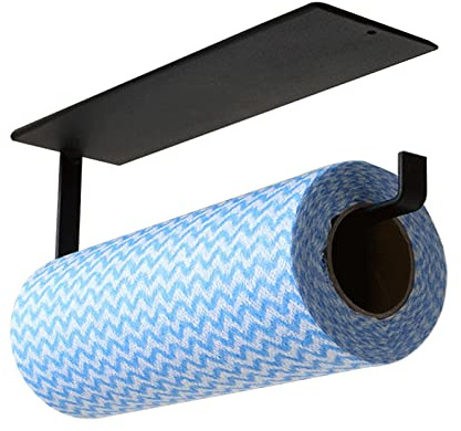 Kytpyi Sopalhalter, Wandablage, Sopalinhalter, selbstklebend, Wandhalterung, Küchenrollenhalter, selbstklebend, ohne Bohren, für Küche, Badezimmer, Speisekammer (schwarz)