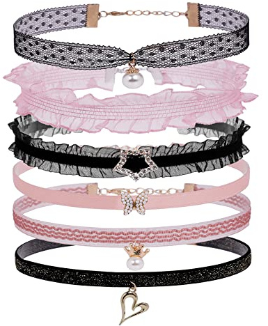 MILAKOO Kropfband mit Anhänger für Frauen Samt Choker Set Damen Spitze Halsband Halskette Mädchen