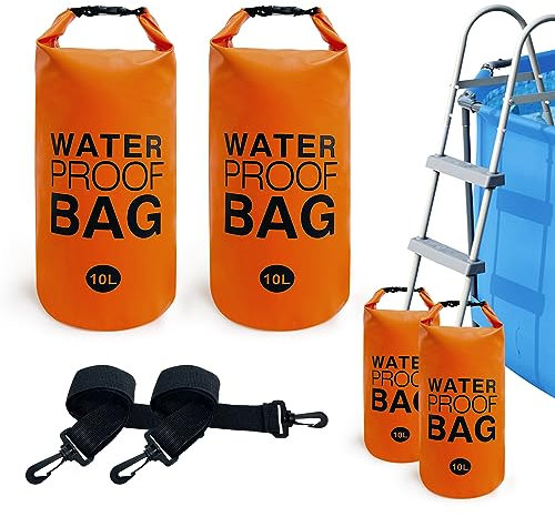 KITCHSTAR Pool Ladder Weights for above Ground Pools, Pool Step Weights, Pool Sand Bags Fillable above Ground Pool Stair Weights for Swimming Entry Systems