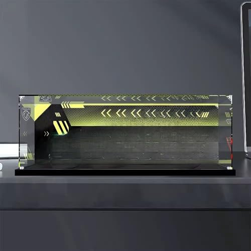 APRILA Acryl Vitrine 3mm für 42156 Technic Peugeot 9X8 24H Hybrid Hypercar, Staubdichte Vitrine Acrylic Display Case for 42156 Modell Sammlerstücke, 62 x 30 x 20CM (Nur Vitrine)