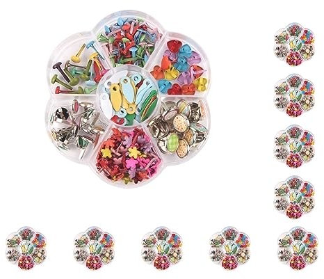 10 Set Metall Mini Brads Kartenherstellung Split Pin Nieten Glatte Papierverschluss 200 Stück 200 Stück