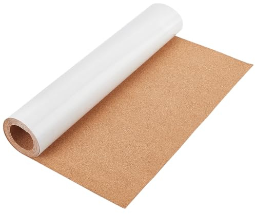 BENECREAT 2mx40cm Self-Adhesive Cork Roll 1mm Thick Backed Cork Boards Mat Strong Self-Adhesive Corkboard for Wall Furnitures Decoration, DIY Projects