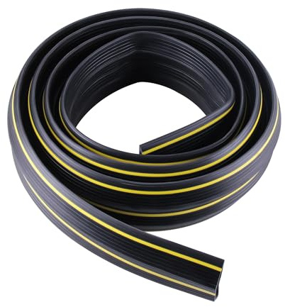 ONLISUM Passe-câbles au sol 3 m - En PVC semi-circulaire - Pour bureaux, ateliers, entrepôts, concerts, etc. - Noir - 83 x 17 mm