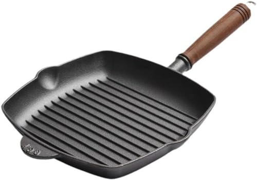 LRTYZBD Padella antiaderente con manico rimovibile, padella con coperchio, padella antiaderente, 22 cm x 22 cm
