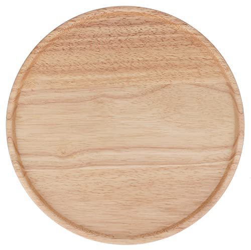 Gavigain Piatto di legno per la pizza, piatti di legno per la cena, vassoio di servizio resistente al calore, piatto del ristorante domestico per piatti, spuntino, dessert, inaugurazione della casa.