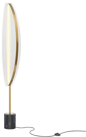 Maytoni Moderne Stehleuchte Breeze LED incl. Messing aus Acryl, Aluminum 1000 Lumen Dimmbar 33W für Küche, Schlafzimmer, Wohnzimmer, Esszimmer, Lobby