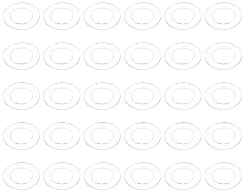 PATIKIL Nylon Flat Washers 12mm ID, 20mm OD, 1mm Thick M12 Metric Plastic Flexibility Gaskets Round Spacers-Applications for Faucet Valve Water Pipe Hose-[Qty 30 Clear]