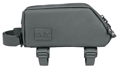 SKS GERMANY URBAN TOPTUBE Bag övre rörväska för cyklar (vattenavvisande cykelväska, förkortade kardborreband, skyddade kabelgenomföring), svart