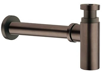 PAINI FRANCE ROBINETTERIE Siphon lavabo Totem version court PVD Gun métal - Vidage et siphon