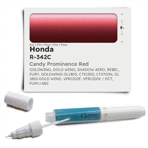 Genuine Colors Pennarello a vernice CANDY PROMINENCE RED R-342C, compatibile con Honda rossa
