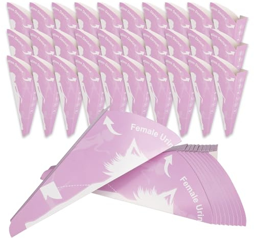 smtfcty Urinella portátil para mujer, desechable, 30 unidades, embudo de campingklo desechable de papel para orinar, taza de orinar para mujeres, viajes y camping, senderismo, actividades al aire