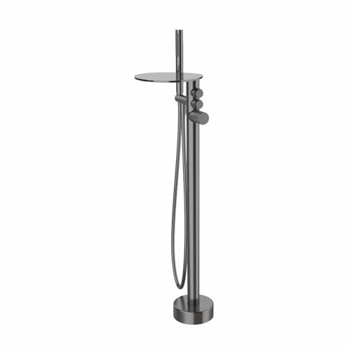 CWCQGH Freistehende Dusche Badewanne Grau Badewanne Mischbatterien mit Dusche Wasserfall Badezimmer Heiß Kalt Wasserhahn Mischbatterie Dusche-A