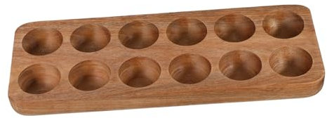 Alipis Organizza La Tua Cucina Vassoio in Legno Di Acacia Da 12 Pezzi Facile Accesso