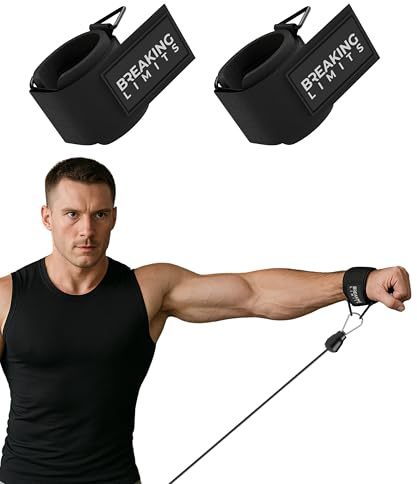 Breaking Limits Wrist Cuffs Gym - Handschlaufen - Handgelenkschlaufen | Seitheben Schlaufe Handgelenk, Wrist Straps, Handgelenk Manschette Gym, Handgelenk Schlaufen Gym