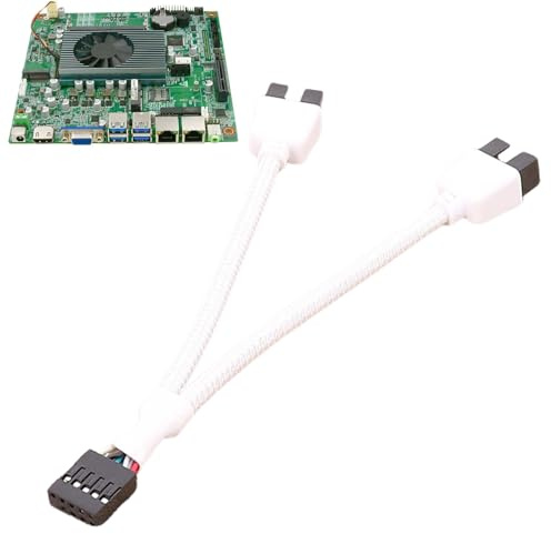 USB 9 Pin Header Cable - Motherboard USB Splitter, braideds Wire Connection Adapter | Durable PC Motherboard Extension lines For Computer, Home Office School Internet Café Device Projects