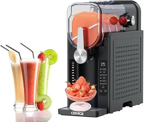 Machine à Granités Pour La Maison - Pas Besoin De Glace, écran LED, Congélation Rapide En 5 Minutes, Nettoyage Automatique, 6 Modes Préréglés, Margaritas Glacées, Cocktails, Smoothies, Frappés