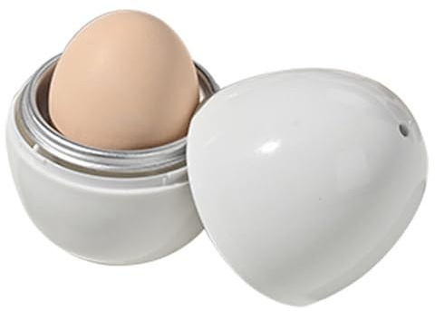Koolenry Vaporera de Huevos para Microondas, Mini Electrodoméstico para Calentar Huevos, Caja para 1 Huevo.