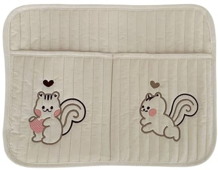Organizador De Cuna - Bolsa De Algodón Para Cochecito De Bebé,Bolsa de Almacenamiento Colgable para Pañales de Cuna para Nuevos Padres, Cochecitos, Baberos, Biberones, Juguetes