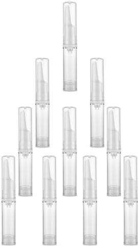 FESTFENDS Flacons Pompe Airless Bouteille sous Vide Lot de 10 5ml en Plastique sans Air pour Sérum Contour des Yeux pour Voyage et Usage Quotidien