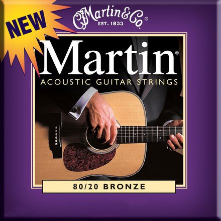 Martin - Corde per chitarra acustica in bronzo fosforoso 80/20 Bronze, Custom Light, 11-52 5 Pack