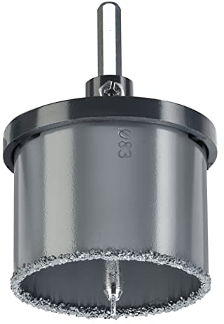 kwb Lochsägen Set ø 83 mm mit hoher Schneidleistung, langer Lebensdauer, großer Schnitttiefe von 55 mm, hartmetallbestücktem Zentrierbohrer und Aluminium-Trägerteller
