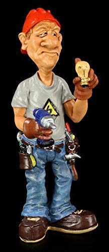 Elektriker - Funny Job Figur | witzige Dekofigur, handbemalt