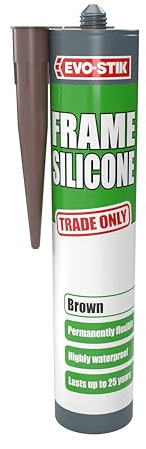 EVO-STIK Frame Silicone Sealant Brown - 290ml | Ideal for Door and Window Frames - Highly Waterproof - Permanently Flexible - Lasts up to 25 Years