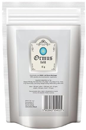 ORMUS® Minerali Monoatomici Dorati Del Mar Morto: Oro Argento Iridio Platino Rodio Cromo Polvere Naturale Senza Conservanti e Riempitivi - Polvere Alchemica Originale Orme 15g