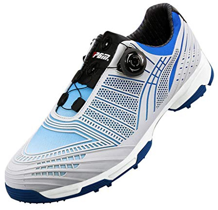 PGM Zapatos de Golf Spike Impermeables para Hombre con Sistema de Encaje