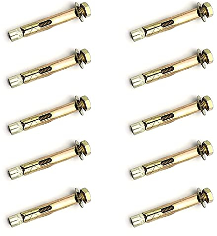 10 Stück 60 mm Expansionsschraube Sechskant Dehnschraube für den Wandbau Ankerschrauben, M6X60mm